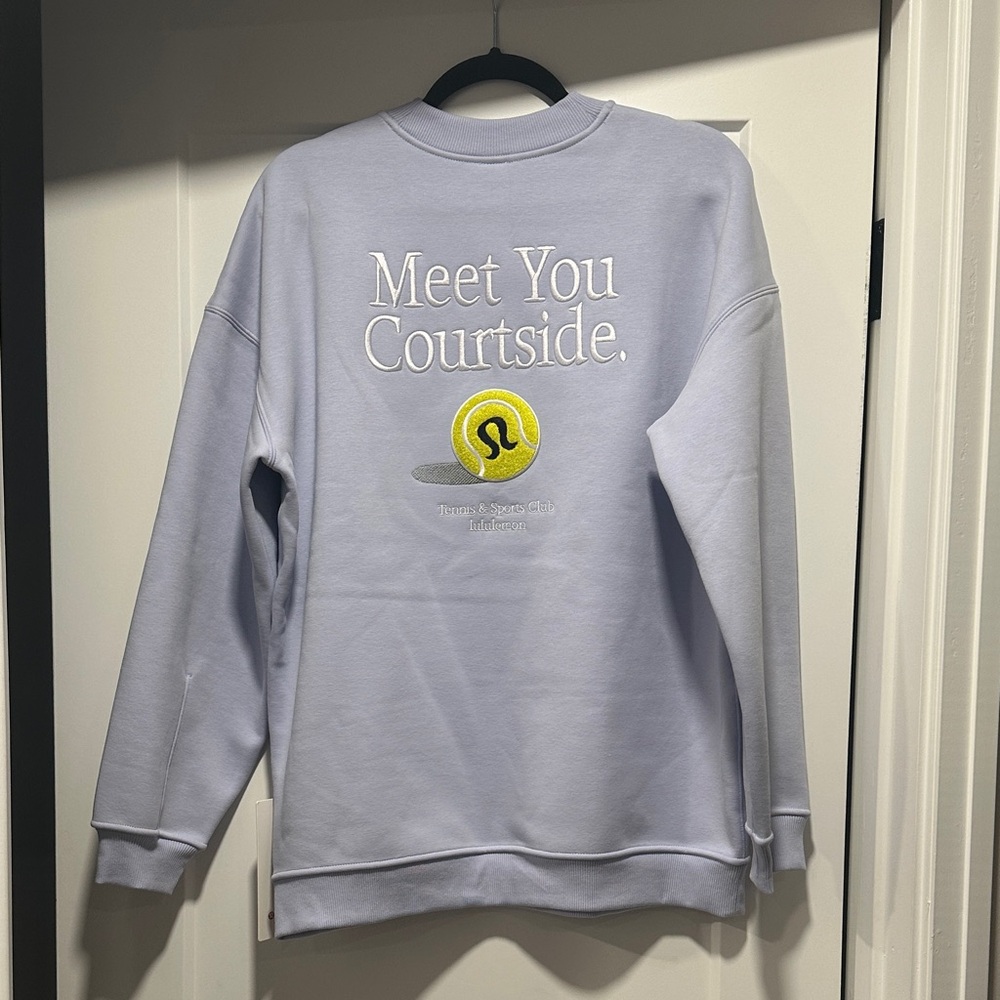 🔥 LULULEMON WOMENS TENNIS MEET YOU COURTSIDE Crewneck Sweatshirt 🎾 - MEDIUM